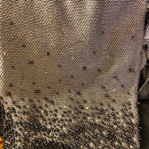 St. John couture silver dress jacket beaded